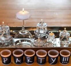 Eastland Chalkboard Votive Holder Set Of 12 -Candle Glow Deals Store party