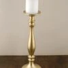 Pillar Candle Holder Gold 15.5in