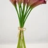 Natural Touch Dark Fuchsia Calla Lily Bouquet 14"