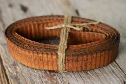 Rusty Corrugated Tin Ribbon 1in 15ft -Candle Glow Deals Store ribbon metal corrugated 1in 15ft rust 3