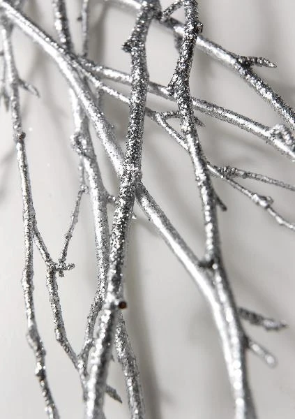 Glittered Silver Birch Tree Branch Bundle 3-4 Ft (4 Branches) 1 Glittered Silver Birch Tree Branch Bundle 3-4 Ft (4 Branches)