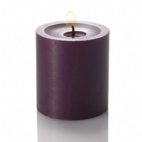 Richland Pillar Candles 3"x3" Purple Set Of 12 1 Richland Pillar Candles 3"x3" Purple Set Of 12