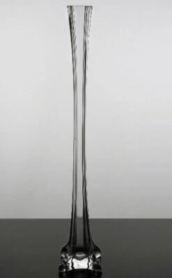 Clear Glass Eiffel Tower Vase 20"