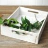 White Wood Rectangle Tray 10x14