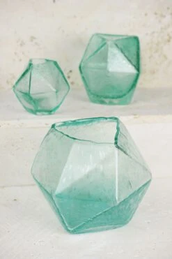 Geo Glass Bud Vase 6.5" -Candle Glow Deals Store vase glass geo 5 5in 4