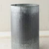 Norah Corrugated Zinc Vase 7"