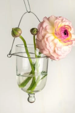 Hanging Candle Holder (set Of 6) Clear Glass